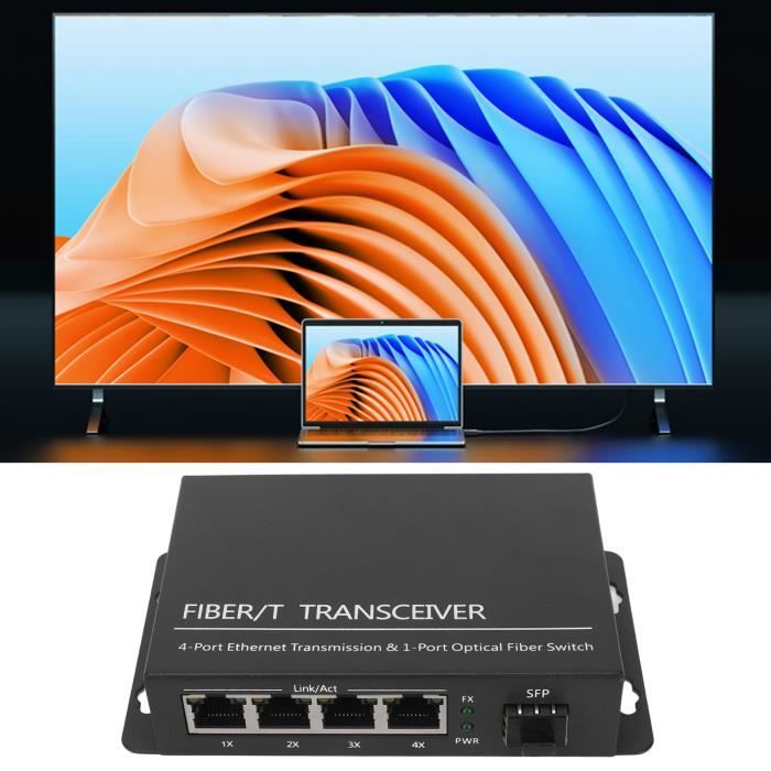 Émetteur-récepteur fibre Ethernet Convertisseur de média fibre SFP