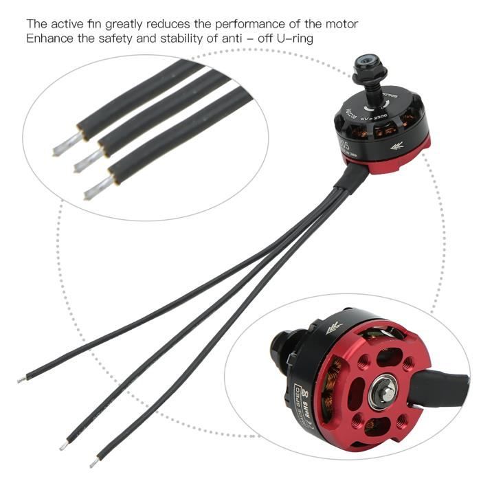 Moteur Sans Balais RS2205 2300KV 2205 – CW/CCW, Pour Quadricoptère FPV – Axes M5, Hélice HQ 5045 BN, Aimant N52