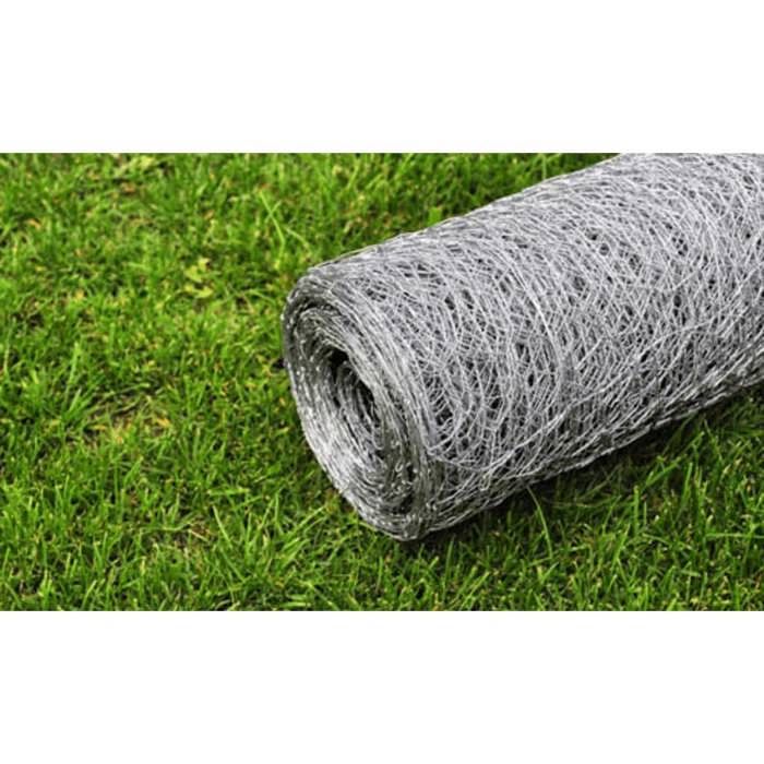 Grillage Acier Galvanisé VidaXL 25x0,5 M - Épaisseur 0,55 Mm - Clôture Jardin Résistante