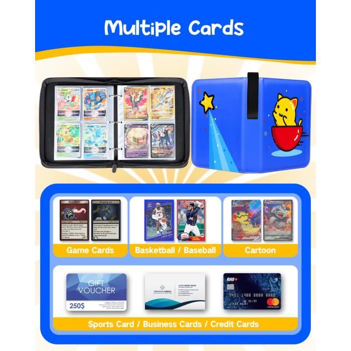 Classeur Album Pokémon 900 Cartes - Cahier Range Carte Pokémon 50 Pages -  Classeur Cartes à Collectionner en Cuir PU - Cdiscount Beaux-Arts et  Loisirs créatifs
