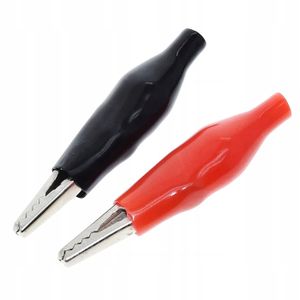 Lot De Pinces Crocodiles Solides En Alliage Cuivre - Noir Ou Rouge - Pour Câbles Jusqu'à 25mm