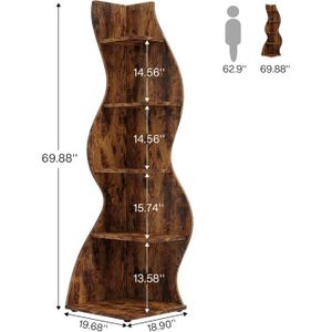 Étagère Murale En Forme De Demi-Lune, Avec 3 Niveaux, 39 X 27 X 7,5 Cm