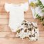 Body Bebe Barboteuse A Volants Pour Bebe Fille Short Imprime Floral Market1 Blanc Blanc Cdiscount Pret A Porter