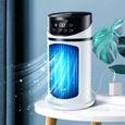 Mini climatiseur USB – – 5 vitesses, brumisateur silencieux avec lumière LED – pour bureau, chambre et voyage – Blanc