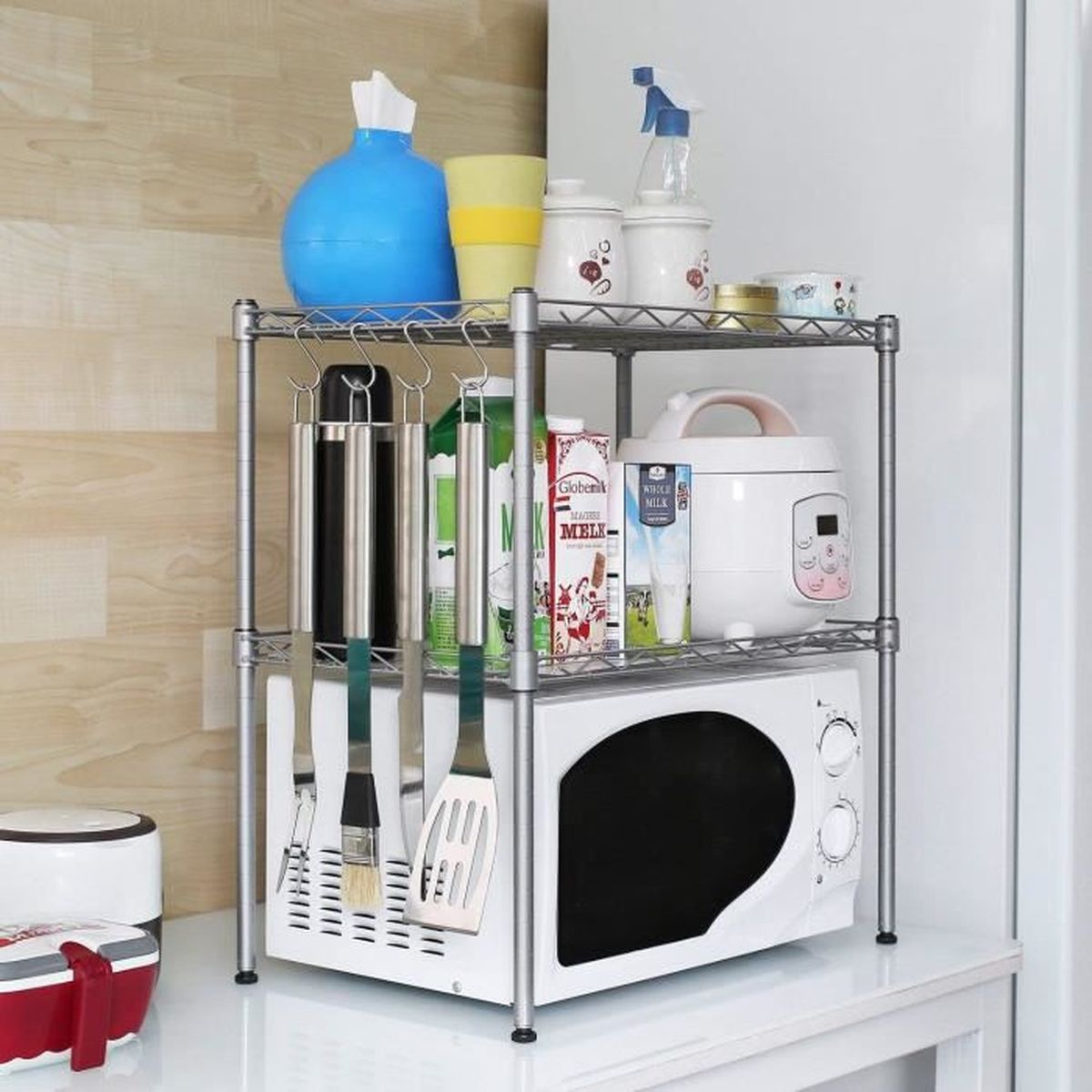 Homfa Etagere Pour Micro Ondes Et Four Hauteur Reglable Etagere De