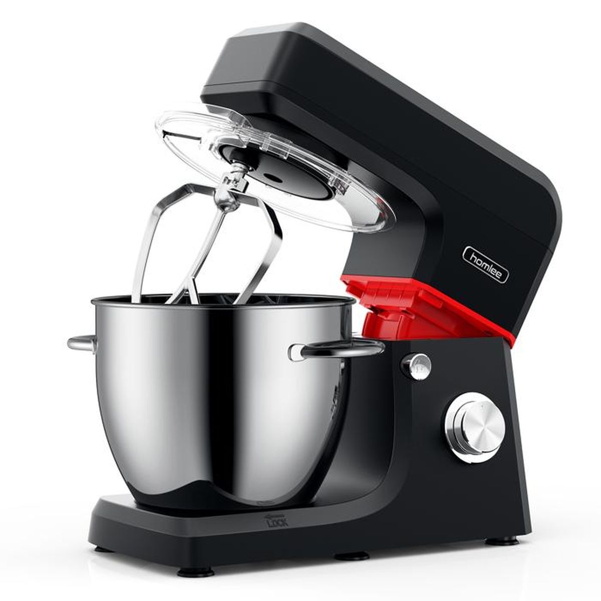 Homlee Robot Pâtissier Multifonctions 1800W Robot de Cuisine 6,5 L ...