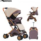 Poussette bébé compacte-MENGDA-Dossier inclinable,Avec panier,Moustiquaire,Habillage Pluie,Harnais 5 points-Jusqu'à 50KG-Kaki