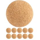 Balles de baby-foot en liège TUNIRO - Marron - Lot de 10 - Intérieur Adulte Mixte