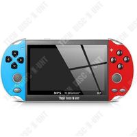 TD® Console de jeu portable X7 à double joystick, arcade rétro pour enfants, grand écran de 4.3 pouces, 8 grands GBA analogiques