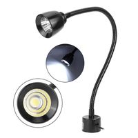 Lampe de travail à LED en métal 7W LED, lampe de travail à col de cygne flexible, lampe de machine-outil avec base magnétique