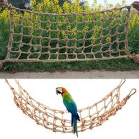 Oiseau perroquet escalade filet chanvre corde cage à mâcher accessoires moyen grand perroquets escalade filet suspendu balançoire