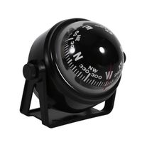 LESS 8 x 7,2 cm / 3,15 '' x 2,83 '' ,Boussole Numérique Compass Support Marin Polyvalent pour Bateau Caravane Voyager Noir A3