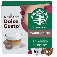 LOT DE 4 - STARBUCKS - Cappuccino Café dosettes Compatible Dolce Gusto - boite de 12 capsules
