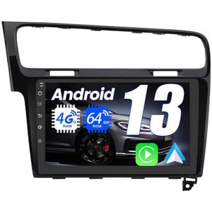 AUTORADIO Junsun Autoradio Android 13 4Go+64Go pour VW Golf 7 (2012-2020) 10'' Écran Tactile avec Carplay Android Auto GPS WiFi Bluetooth FM