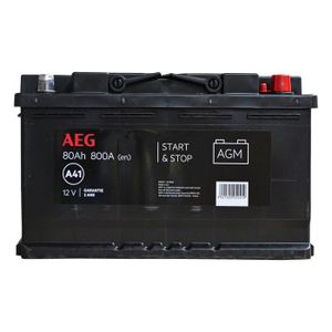 BATTERIE VÉHICULE AEG batterie auto AGM 800A 80Ah L4 -