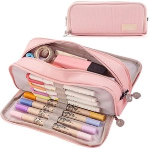 Trousse Rose à Fleurs pour l'École en Plastique Recyclé - Fresk - Prairymood