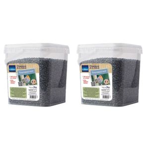 GRAINES Seau de graines de tournesol noir  2 kgs pour oiseau de la nature - Lot de 2-