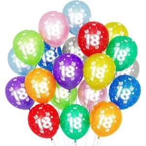 BALLON DÉCORATIF  Ballons 18 Anniversaire - - - 20Pcs 12 Pouces Colorés Pour Fille Garçon Enfants - Décorations Numéro 18