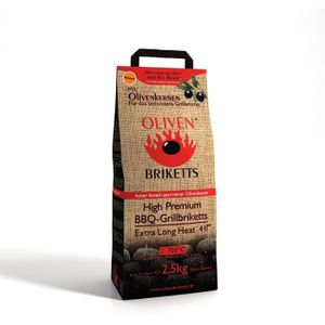 BARBECUE Charbon de bois pour barbecue Olivenbriketts® Original 2,5 kg – Chaînes de Barbecue écologiques sans parois – 4 Heures d 10621