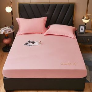Tencel PU Drap housse/Alèse 2 en 1 Rose 70x140 
