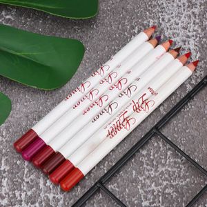 CONTOUR DES LÈVRES Stylo de crayon à lèvres de 6 couleurs, ensemble de stylo de crayon à lèvres lisse et durable