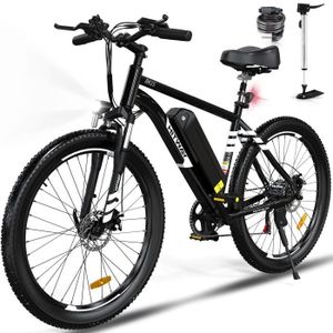 VÉLO ASSISTANCE ÉLEC Vélo électrique VTT HITWAY Noir 26