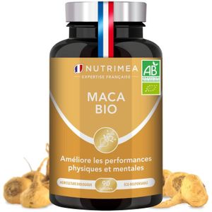 TONUS - VITALITÉ MACA BIO 1500 mg/jour - Extrait de racine de Maca Bio - 90 gélules vegan- Fabriqué en France
