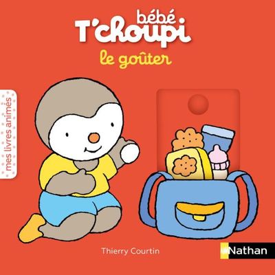 Ensemble T'CHOUPI : Peluche 17 cm T'CHOUPI + Livre -Tissu Bébé T'Choupi  Nathan