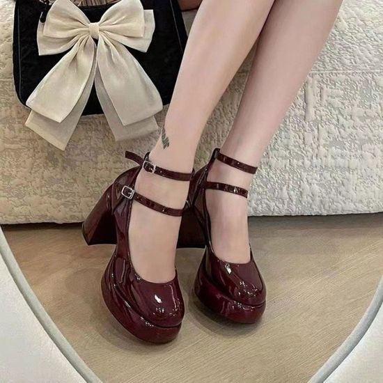 Escarpins en daim à talons hauts pour femmes 8cm chaussures plateforme
