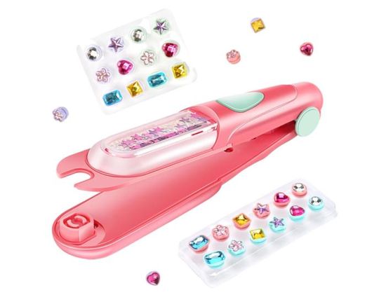 Yeefunjoy Machine a Strass pour Cheveux, Strass Hair Bedazzler, Kit Coiffure Fille avec 120 Gemmes, Shining Bijoux Diamant Styler Kit Glam Styling Tool pour les Fêtes et les Cadeaux Fille Enfant 6