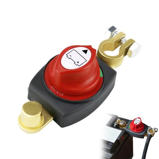 Coupe Circuit Batterie 12V-48V - Interrupteur Batterie Voiture Moto Bateau Caravane Yacht - 275A