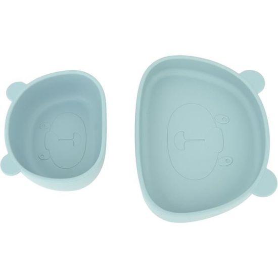 Assiette Bébé Éléphant En Silicone - Anti-Renversement & Auto-Nettoyante - Dès 6 Mois - Design Mignon Et Pratique