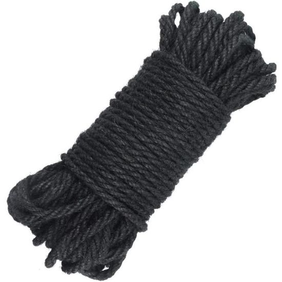 Corde Noire De 50 Mètres Pour Travaux Manuels Et Jardinage | Épaisseur 2 Mm, Polyvalente Et Solide