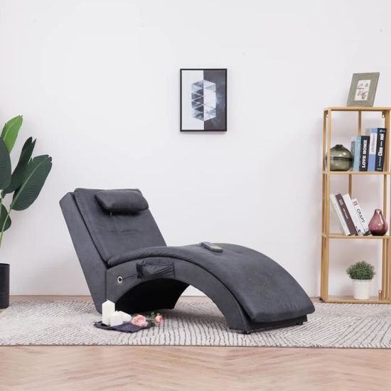 Super- Fauteuil de massage Relax Massant Chaise longue de massage 145 x 54 x 72 cm Relaxation salon Confortable- avec oreill ®YORUSB