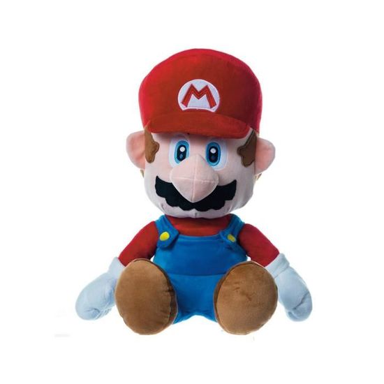 Nintendo Mario Bros - Peluche Mario Géante 50 cm - Licence Officielle pour Les Fans - Parfaite