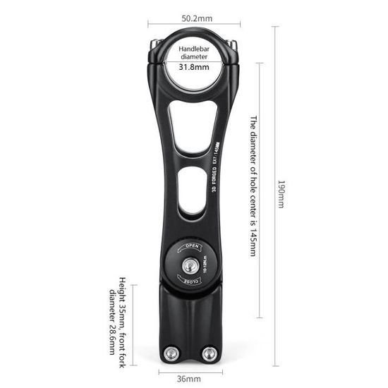 TOSEEK - guidon de vélo de route de montagne, tige de Bmx, tiges de vtt, tige de TOSEEK - guidon de vélo de route de montagne, tige de Bmx, tiges de vtt, tige de