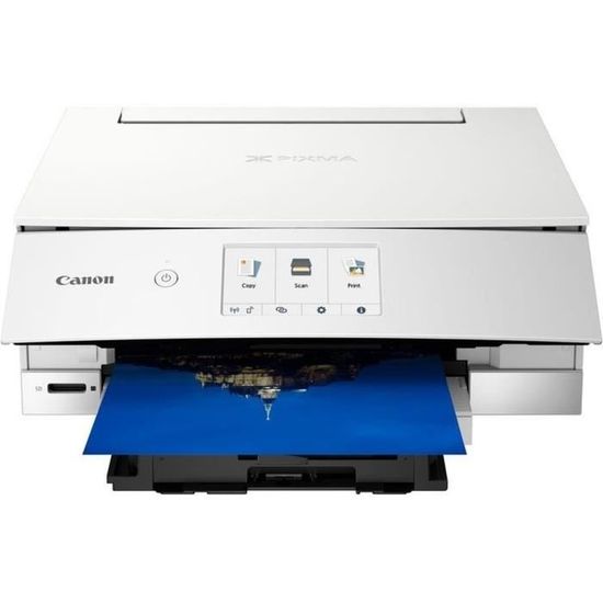 Imprimante Multifonction Jet d'encre CANON PIXMA TS8351 - WiFi - Blanc - 6 cartouches