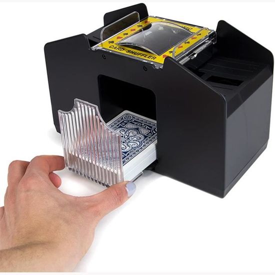 Mélangeur Distributeur De Cartes Automatique – 360° – Jusqu’à 4 Decks – Rechargeable – 2 à 8 Joueurs