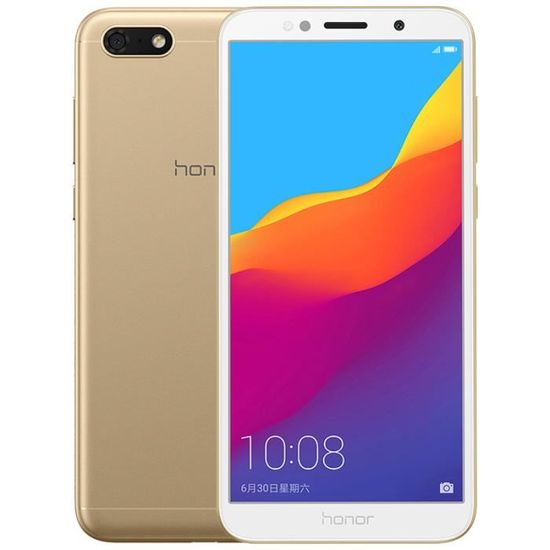 Huawei Honor 7 Play 2 Go + 16 Go 4G LTE SmartPhone Quad Core 5.45 pouces 1440 * 720P 5.0MP + 13.0MP Android 8.1 dore