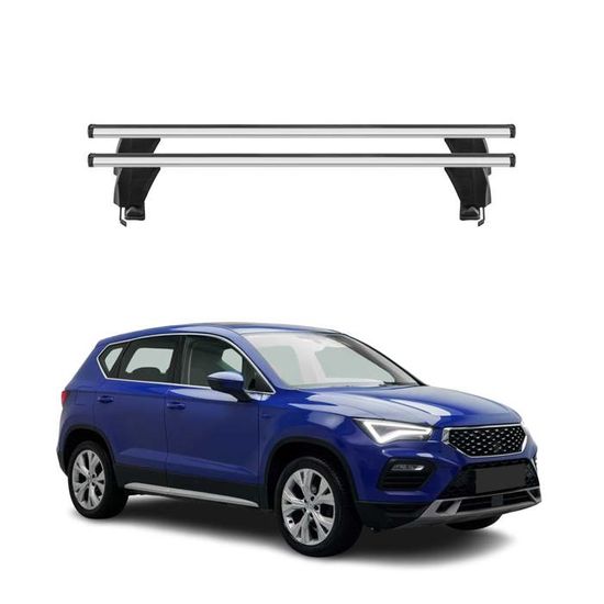 Barres De Toit Apline ACE-1 Pour Seat Ateca 2016-2024 – Railing Gris, Charge 75 Kg, Antivol Intégré