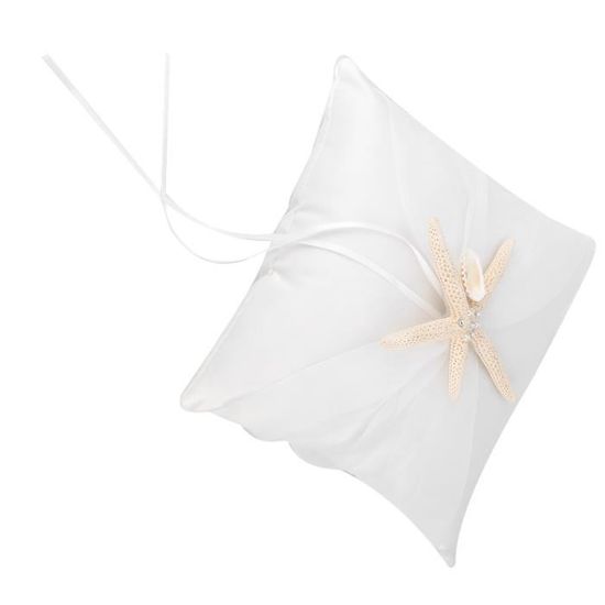 Oreiller Anneau De Mariage En Forme De Cœur - Coussin Porte-Alliances Romantique Avec Roses, 15x13 Cm