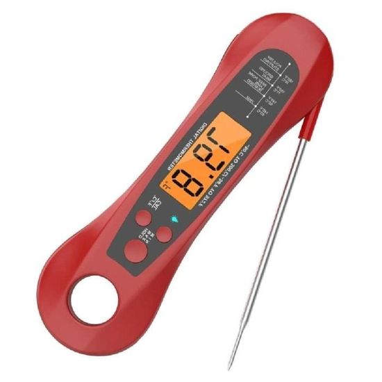 Thermomètre De Cuisine Étanche IPX2 - Sonde Inox 12,7cm, Lecture Rapide -50°C à +300°C