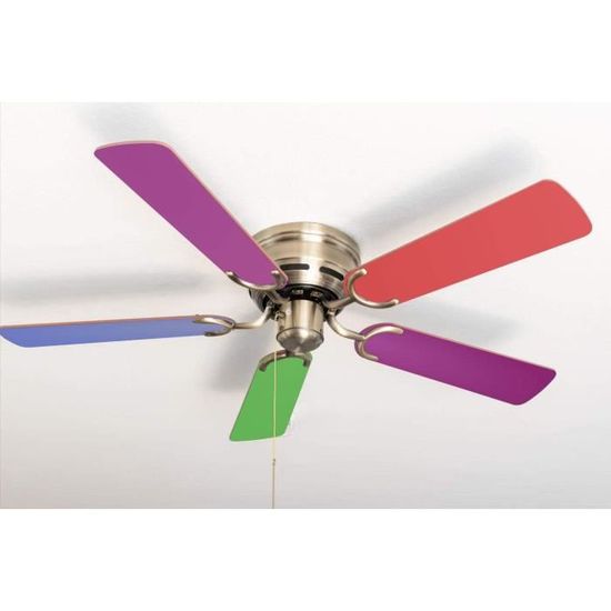Interlusa Calisto Blanc Ventilateur de Plafond Rétractable 4 Pales 108cm