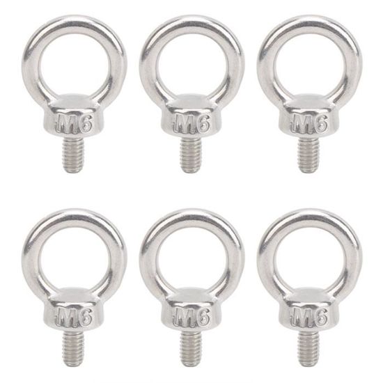 Lot De 10 Boulons à œil M6 X 50mm En Inox 304 - Vis à Anneau Avec écrou, Pour Levage Ou Fixation