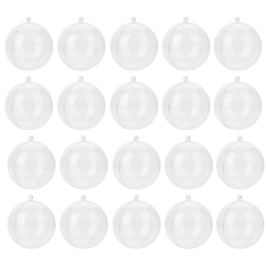 15 Boules Acryliques Transparentes à Remplir 7cm - Décorations Festives Et Cadeaux Originaux