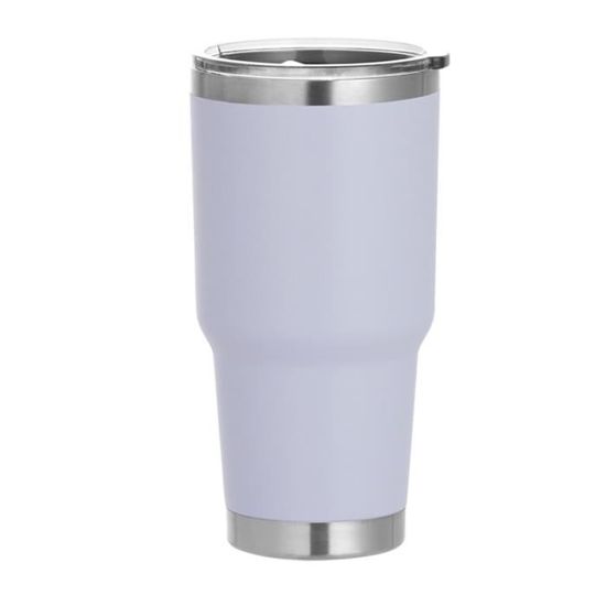 Gobelet Isotherme 890 Ml (30 Oz) Rose – Acier Inox Double Paroi – Paille & Anse – Chaud/Froid 24h – Parfait Voyage & Bureau !