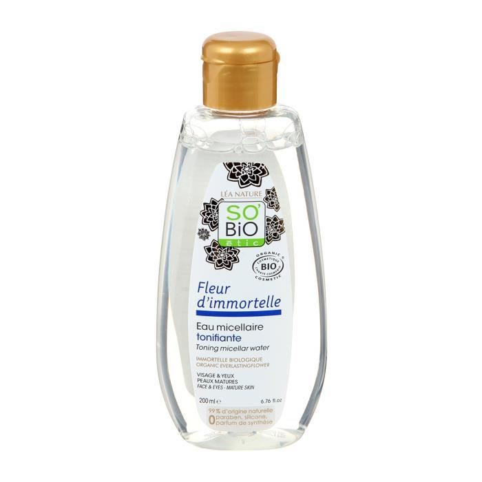 Sobio Eau Micellaire Démaquillante Fleur Dimmortelle