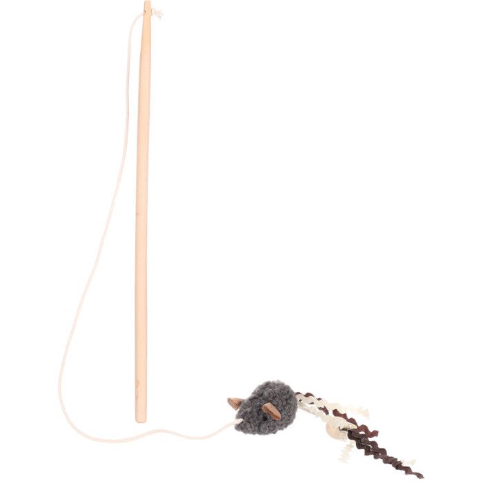 1 Canne à pêche SUAVA 20 cm jouet pour chat couleur aléatoire - Flamingo