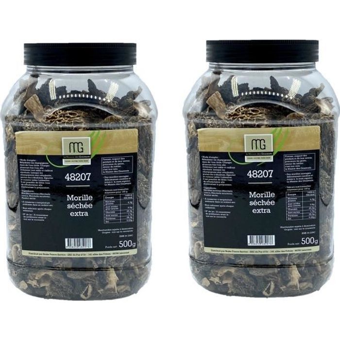 Lot 2x Morille séchée extra - Maison des Gourmets - tubo 500g