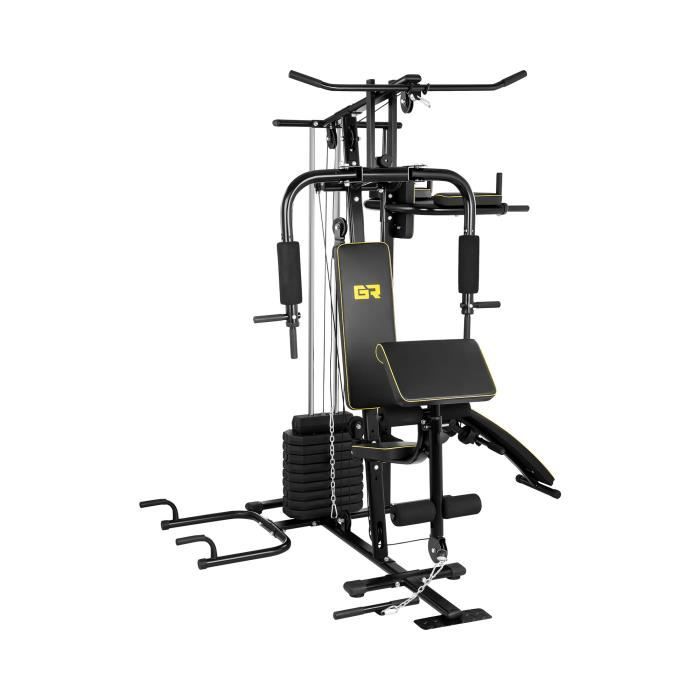 Appareil Musculation Multifonction Banc Machine Station Poste Fitness Entraînement Abdos Pectoraux Gymrex GR-MG10